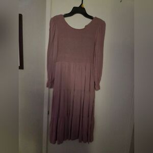 Source Unknown Dusty Pink Long Sleeve Dress